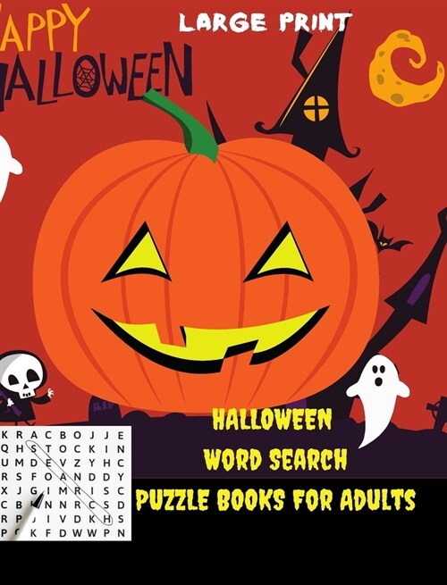 Halloween Word Search Fang-tastic Word Puzzles for Adults: Large print Halloween Word Search Fang-tastic Word Puzzles for Adults, Easy (Hardcover)