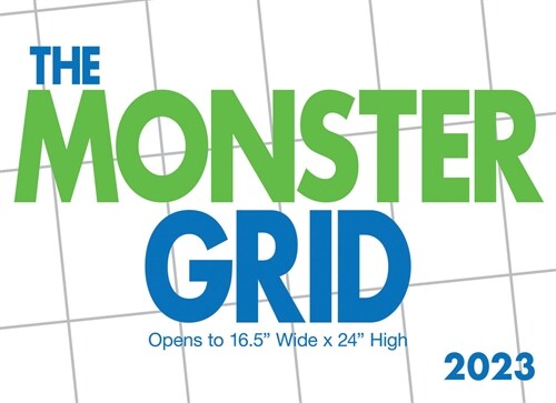 2023 Monster Grid Large Format Wall Calendar (Wall)