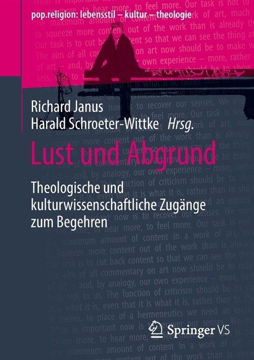 Lust Und Abgrund: Theologische Und Kulturwissenschaftliche Zug?ge Zum Begehren (Paperback, 1. Aufl. 2022)