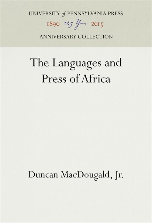 The Languages and Press of Africa (Hardcover)