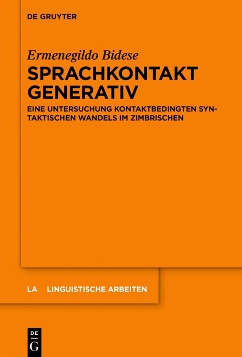 Sprachkontakt generativ (Hardcover)