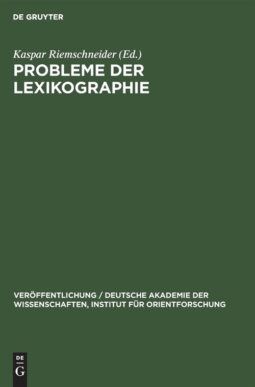 Probleme der Lexikographie (Hardcover, Reprint 2021)