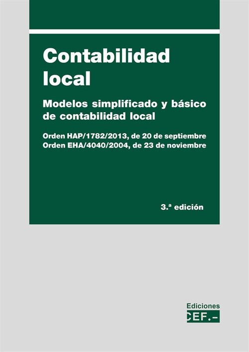 CONTABILIDAD LOCAL MODELO SIMPLIFICADO Y BASICO DE CONTABIL (Book)