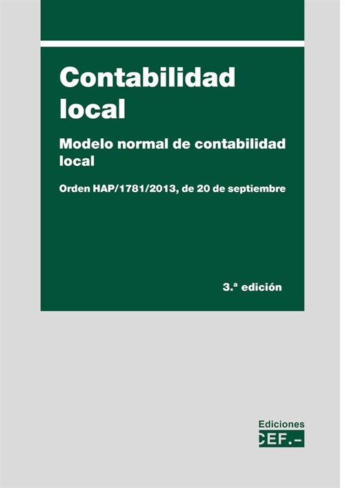 Contabilidad local. Modelo normal de contabilidad local (Paperback)