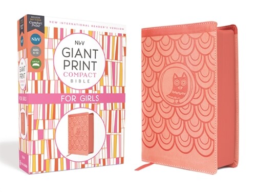 Nirv, Giant Print Compact Bible for Girls, Leathersoft, Peach, Comfort Print (Imitation Leather)
