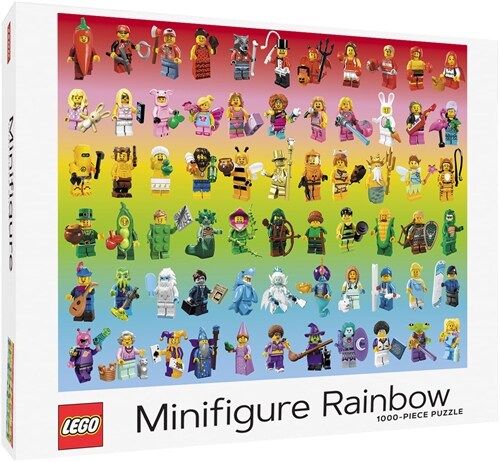 Lego Minifigure Rainbow 1000-Piece Puzzle (Board Games)