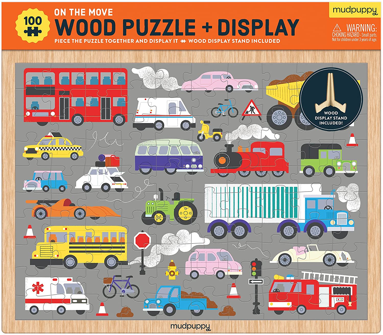 Puz 100 Wood Puzzle + Display On the Move