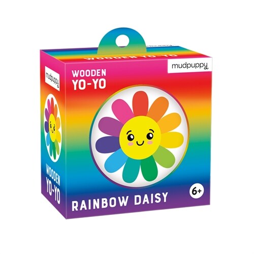 Rainbow Daisy Wooden Yo-Yo (Board Games)