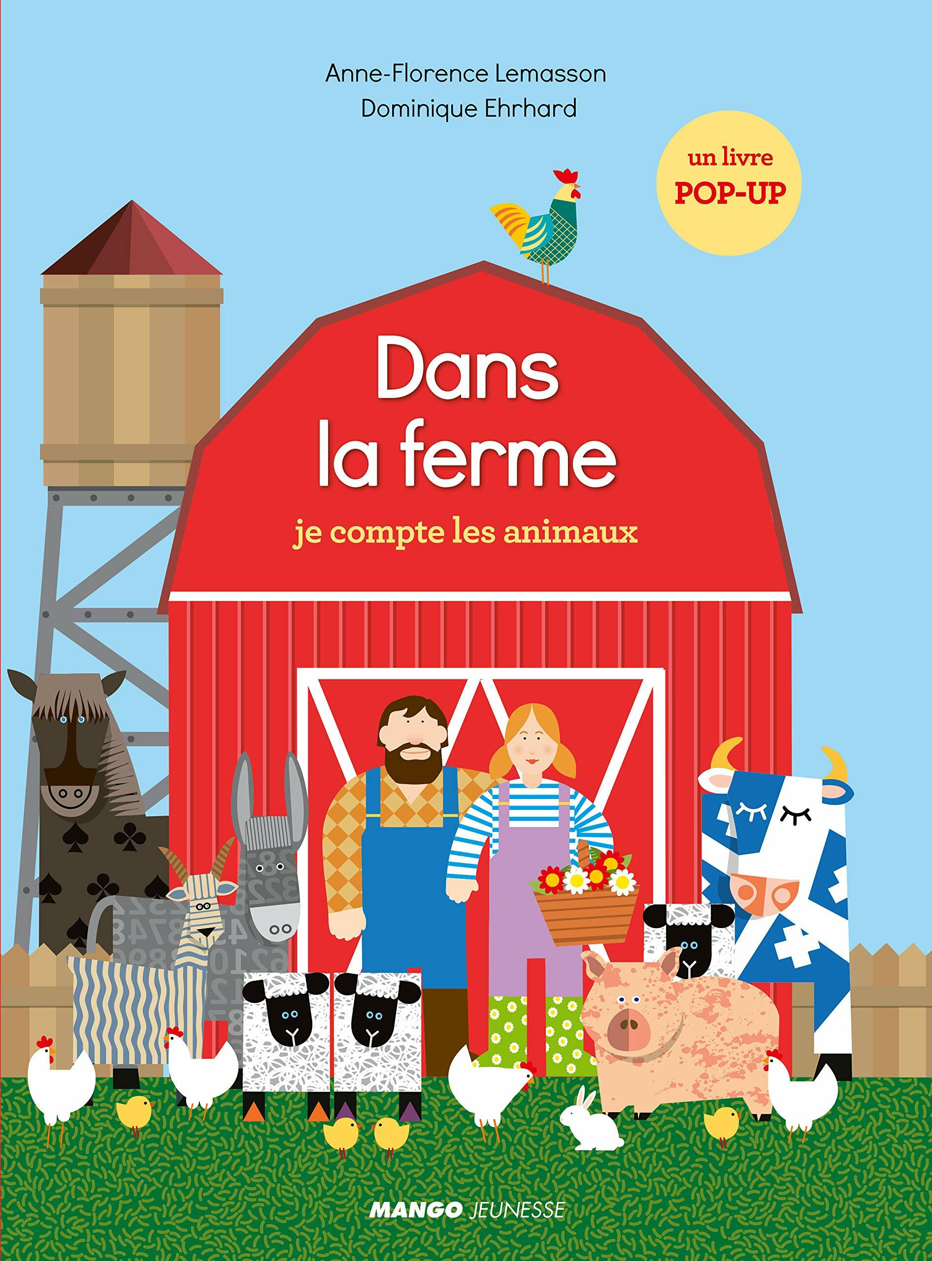 Dans la ferme je compte les animaux: Un livre pop-up (Paperback, Illustrated)