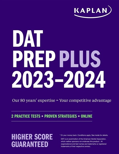 DAT Prep Plus 2023-2024: 2 Practice Tests + Proven Strategies + Online (Paperback)
