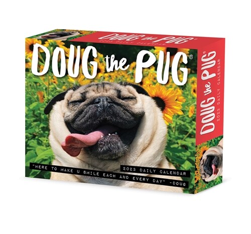 Doug the Pug 2023 Box Calendar-USA (Daily)