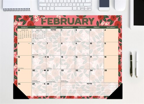 Spring Floral 2023 22 X 17 Large Monthly Deskpad (Desk)