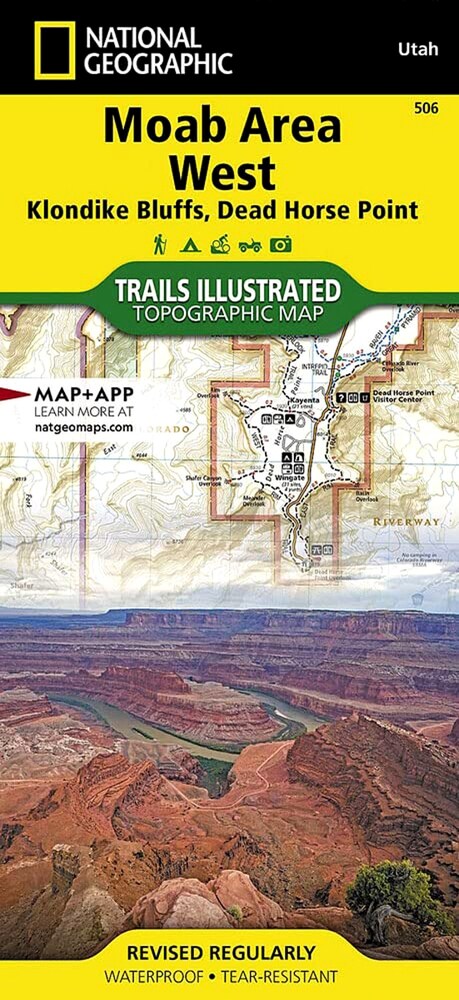 Moab Area West: Klondike Bluffs, Dead Horse Point Map (Folded, 2022)