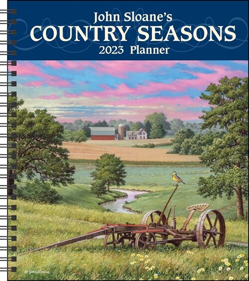 John Sloanes Country Seasons 12-Month 2023 Monthly/Weekly Planner Calendar (Desk)