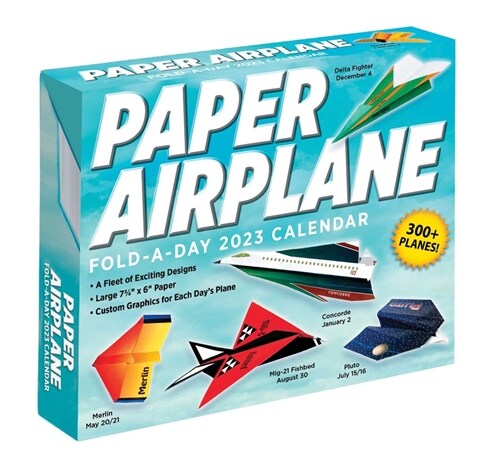 Paper Airplane 2023 Fold-A-Day Calendar (Daily)