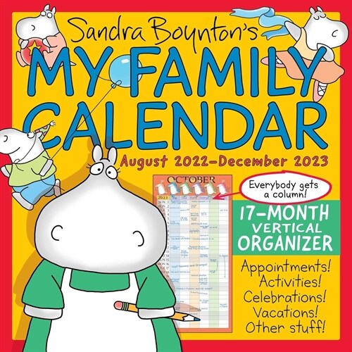 Sandra Boyntons My Family Calendar 17-Month 2022-2023 Family Wall Calendar (Wall)