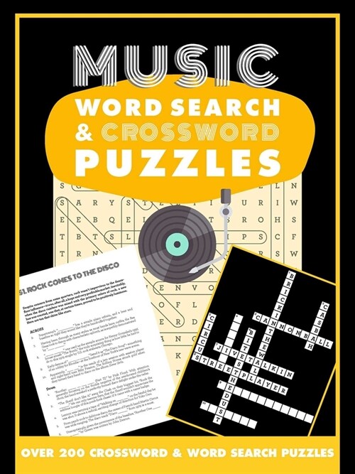 Music Word Search and Crossword Puzzles (Paperback)