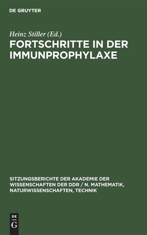 Fortschritte in der Immunprophylaxe (Hardcover, Reprint 2021)