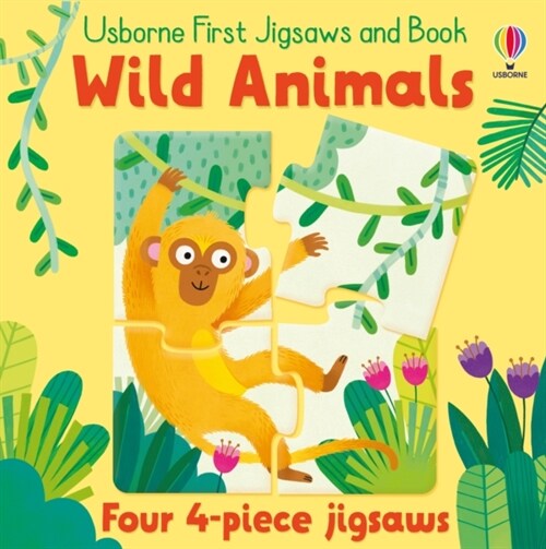 Usborne First Jigsaws And Book: Wild Animals (Paperback)