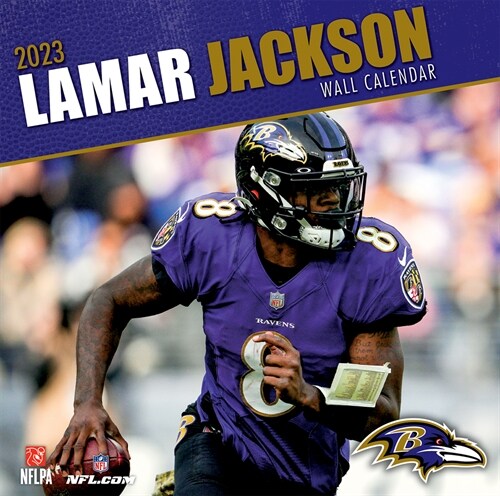 Baltimore Ravens Lamar Jackson 2023 12x12 Player Wall Calendar (Wall)