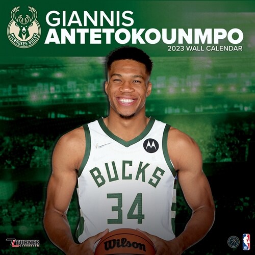 Milwaukee Bucks Giannis Antetokounmpo 2023 12x12 Player Wall Calendar (Wall)