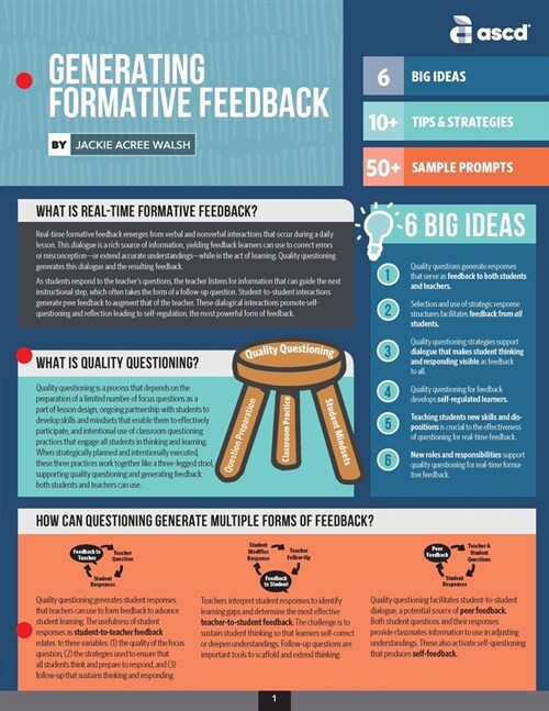 Generating Formative Feedback (Quick Reference Guide) (Paperback)