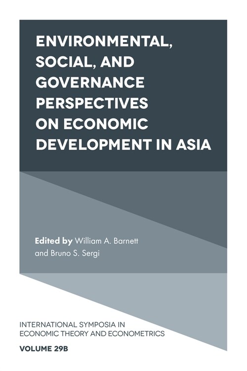 Environmental, Social, and Governance Perspectives on Economic Development in Asia (Hardcover)