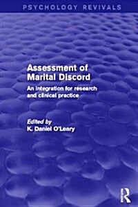 Assessment of Marital Discord : An Integration for Research and Clinical Practice (Hardcover)