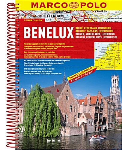 Benelux/Belgium/Netherlands/Luxembourg Marco Polo Road Atlas (Spiral)