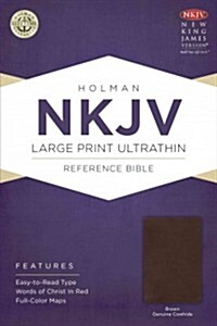 Large Print Ultrathin Reference Bible-NKJV (Leather)