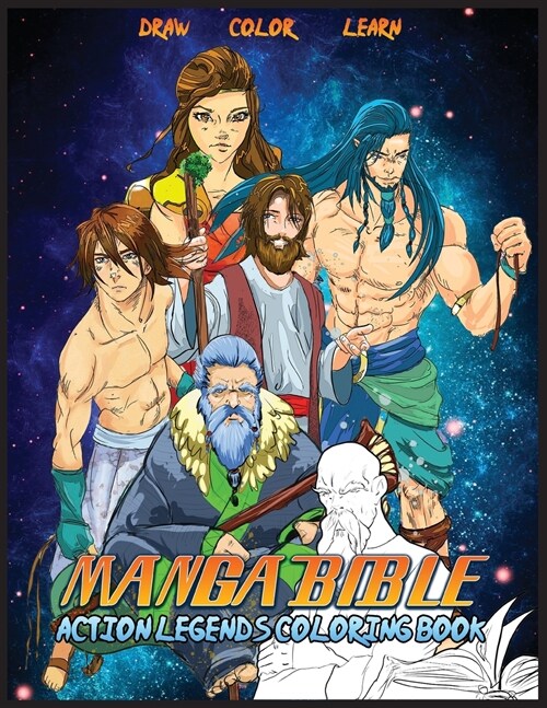 Manga Bible Action Legends: Coloring Book (Paperback)