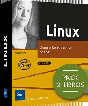 LINUX PACK DE 2 LIBROS DOMINE LOS COMANDOS BASICOS 6A ED (DH)