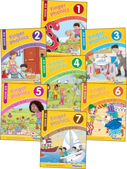 Finger Phonics Big Books 1-7 : in Precursive Letters (British English edition) (Paperback)