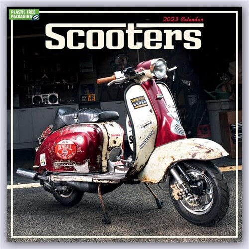 SCOOTERS SQUARE WALL CALENDAR 2023 (Spiral Bound)