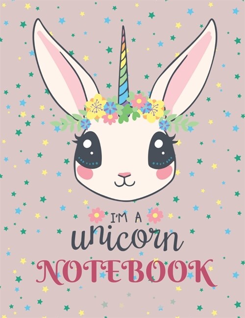 Notebook: Lineless Journal, Blank Unlined Notebook 8.5 x 11 Pink for Girls, Unicorn Format. (Paperback)