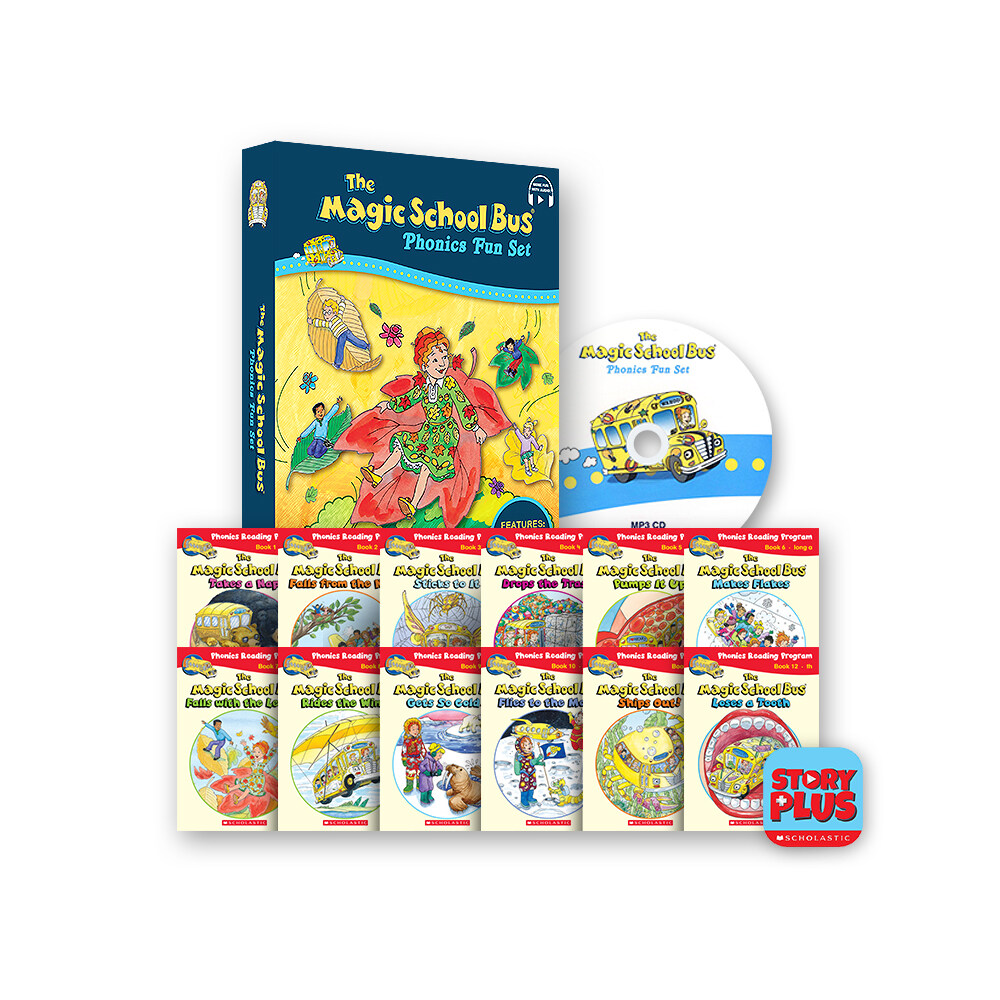 Magic School Bus Phonics Fun Set (Paperback 12권 + MP3 CD 1장 + StoryPlus QR)