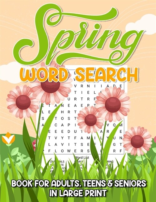 Spring Word Search Book For Adults, Teens & Seniors In Large Print: Word Search Puzzles With Spring, Easter Season Gifts (Paperback)