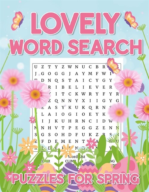 Lovely Word Search Puzzles For Spring: Cute Seasonal Word Find Mind Games For Adults, Useful And Positive Words (Paperback)