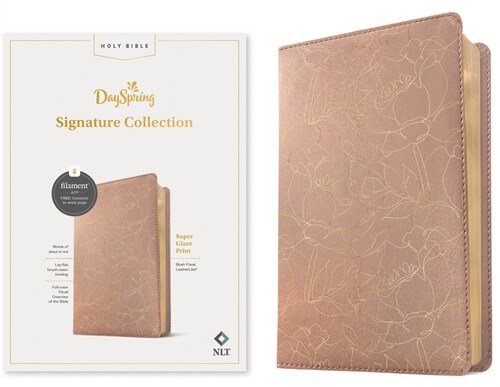 NLT Super Giant Print Bible, Filament-Enabled Edition (Leatherlike, Blush Floral, Red Letter): Dayspring Signature Collection (Imitation Leather)