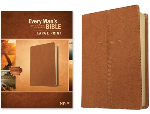 Every Mans Bible Niv, Large Print (Leatherlike, Cross Saddle Tan) (Imitation Leather)