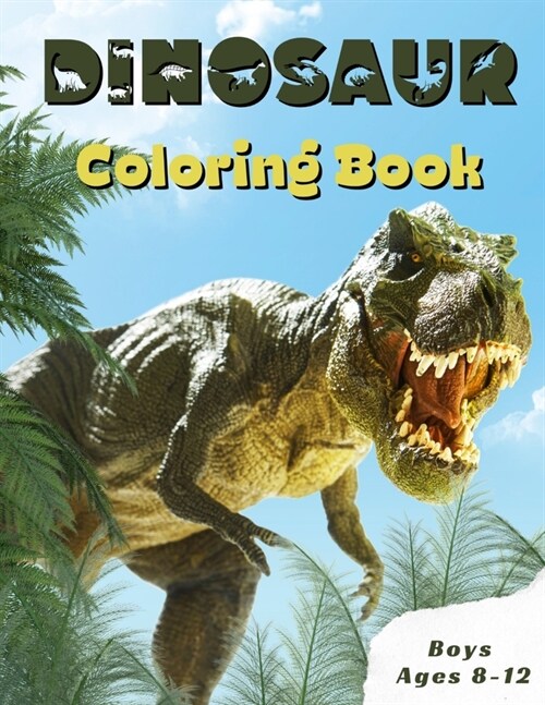 Dinosaur Coloring Book Boys Ages 8-12: Childrens Inspirational Coloring Book With Mythical Creatures. (Paperback)