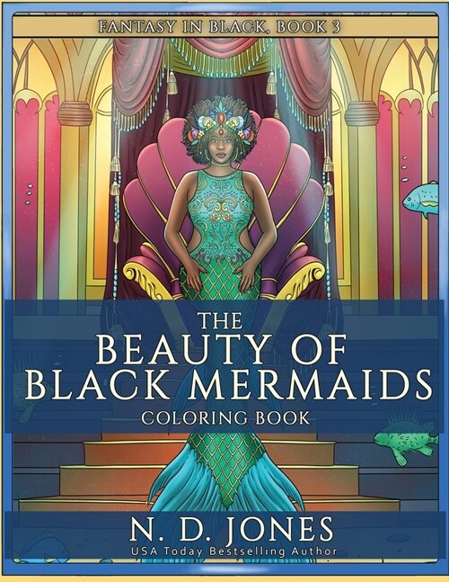 The Beauty of Black Mermaids Coloring Book (Paperback)