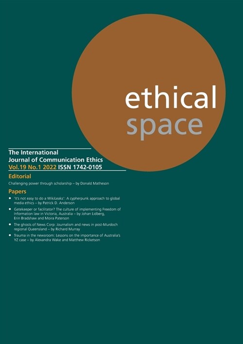 Ethical Space Vol. 19 Issue 1 (Paperback)