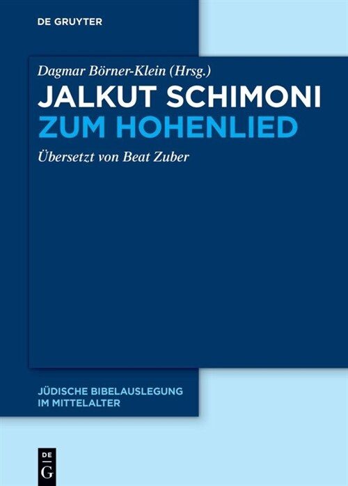 Jalkut Schimoni Zum Hohenlied (Hardcover)