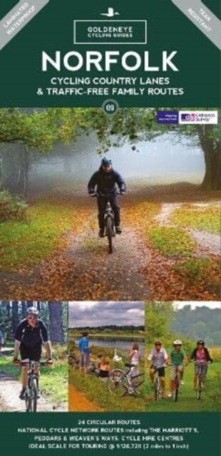 Norfolk Cycling Country Lanes Map (Paperback)