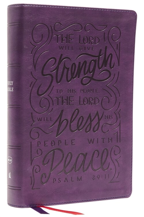 Nkjv, Giant Print Center-Column Reference Bible, Verse Art Cover Collection, Leathersoft, Purple, Thumb Indexed, Red Letter, Comfort Print: Holy Bible (Imitation Leather)