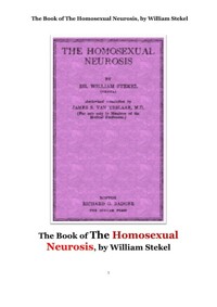 동성애 신경증, 영어판 (The Book of The Homosexual Neurosis, by William Stekel) 커버