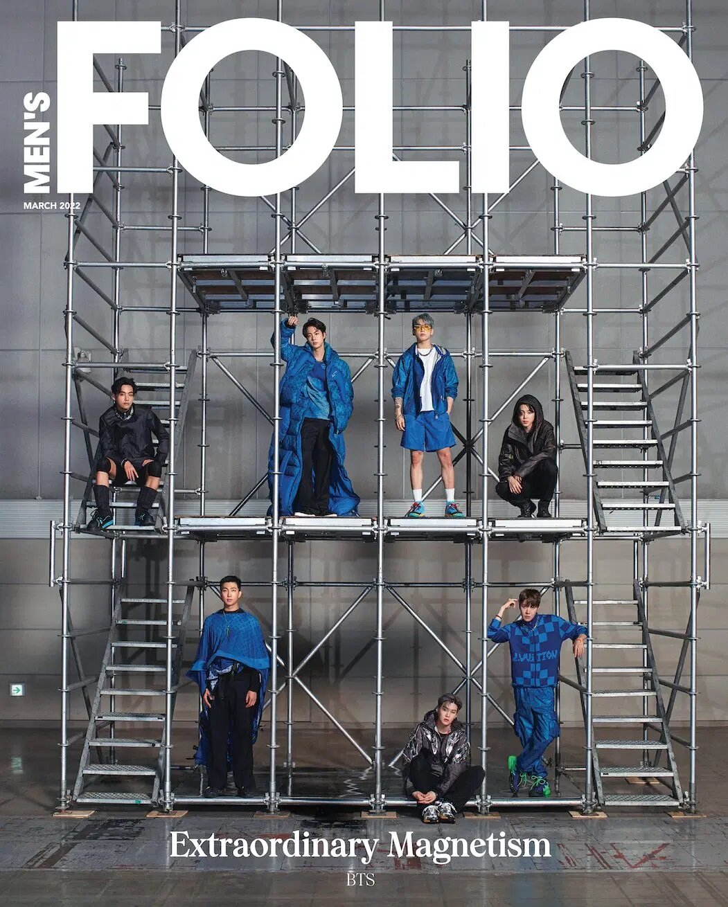 [B형] Men’s Folio (월간 싱가포르) 2022년 3월호 - BTS 방탄소년단