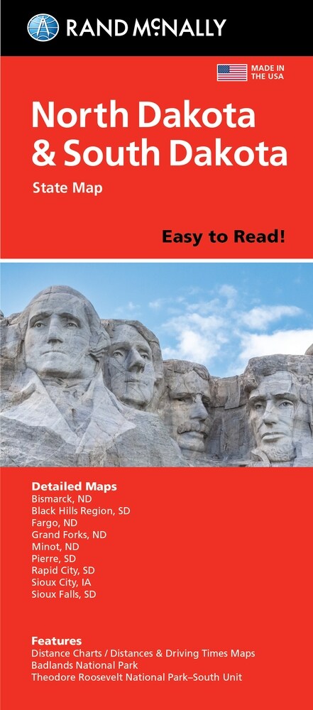 Rand McNally Easy to Read Folded Map: North Dakota, South Dakota State Map (Folded)