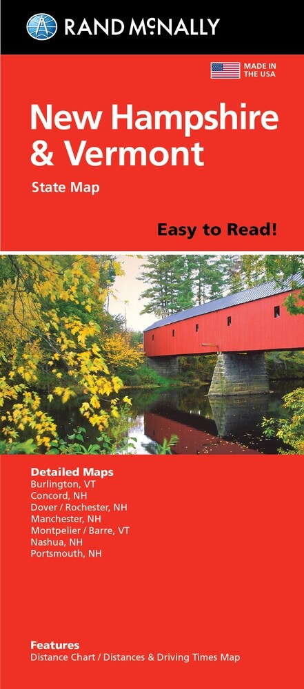 Rand McNally Easy to Read Folded Map: New Hampshire, Vermont State Map (Folded)